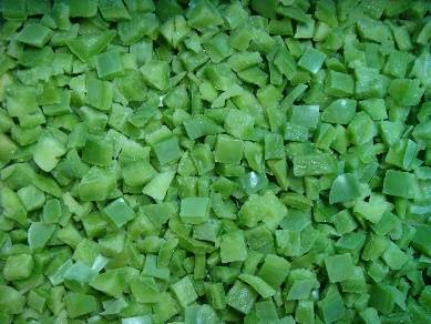 Frozen diced green pepper